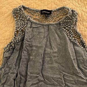 Blue lace detail beach cover up